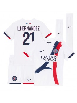 Paris Saint-Germain Lucas Hernandez #21 Auswärts Trikotsatz für Kinder 2024-25 Kurzarm (+ Kurze Hosen)